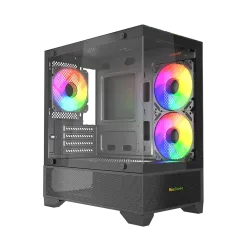 MaxGreen 350 Mid-Tower M-ATX Gaming Case With 3 ARGB Fan
