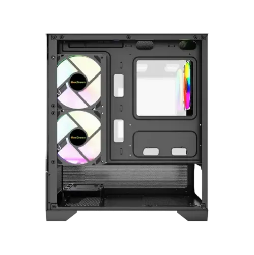 MaxGreen 350 Mid-Tower M-ATX Gaming Case With 3 ARGB Fan