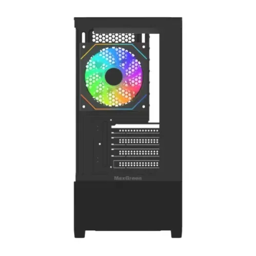 MaxGreen 190B Black MATX Gaming Case With 3xARGB SN23RGB Fan M/B Sync