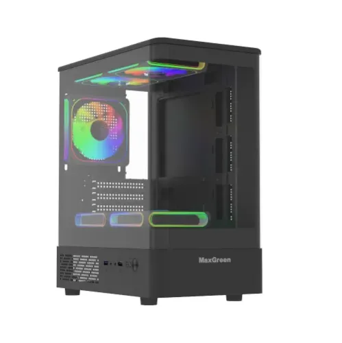 MaxGreen Curve Arylic 312 Mid Tower mATX Gaming Casing