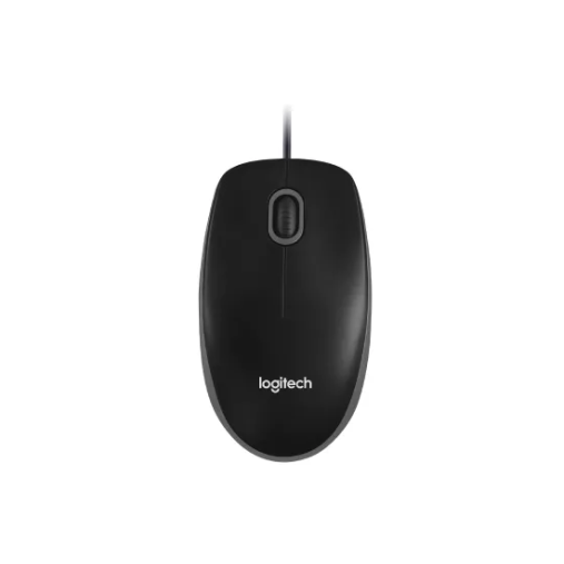 Logitech B100 Optical USB Mouse, Black, 3Y (910-006605)