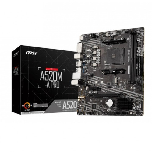 MSI A520M-A Pro AM4 AMD Micro-ATX Motherboard