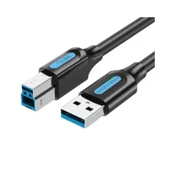 VENTION  COQBN USB 2.0 A Male to B Male Cable  with Ferrite Cores 15M Black PVC Type